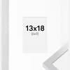 Ramme Selection Sølv 13x18 cm - Passepartout Hvid 7x10 cm