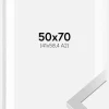 Ramme Selection Sølv 50x70 cm - Passepartout Hvid 42x59,4 cm (A2)