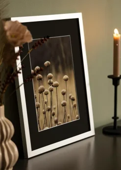 Ramme Selection Sølv 40x50 cm - Passepartout Sort 28x35 cm