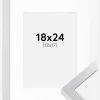 Ramme Selection Sølv 18x24 cm - Passepartout Hvid 13x18 cm