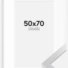 Ramme Selection Sølv 50x70 cm - Passepartout Hvid 33x56 cm