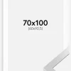 Ramme Selection Sølv 70x100 cm - Passepartout Hvid 61x91,5 cm