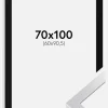 Ramme Selection Sølv 70x100 cm - Passepartout Sort 61x91,5 cm