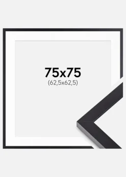 Ramme Selection Sort 75x75 cm - Passepartout Hvid 25x25 inches