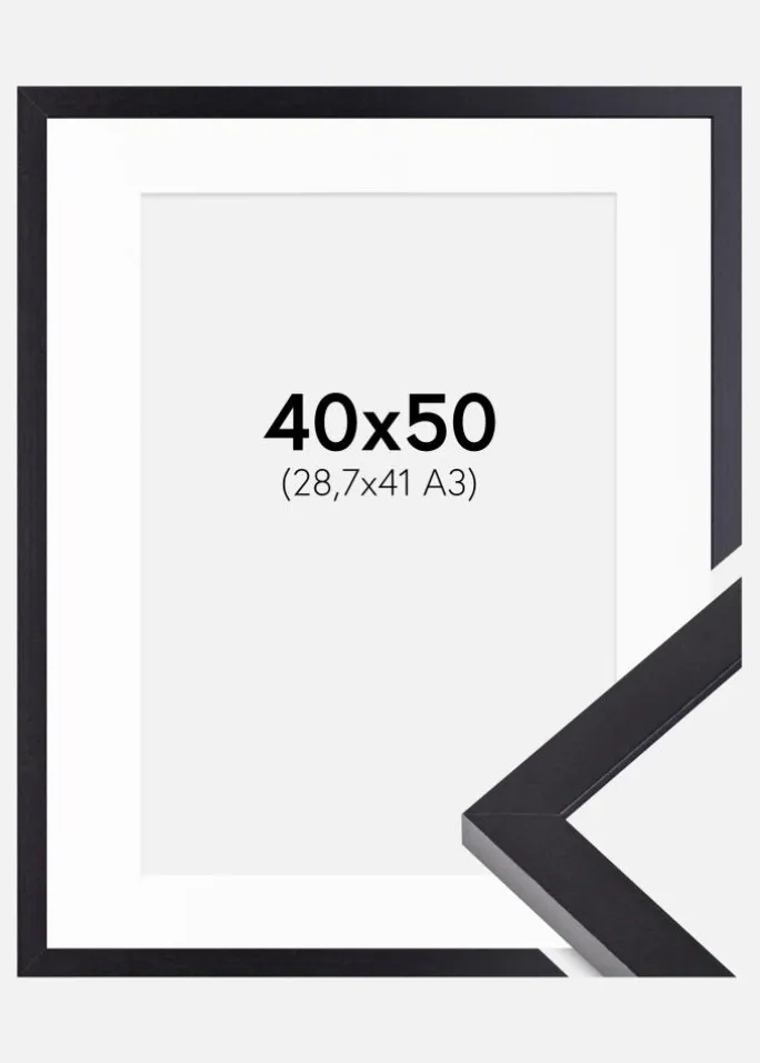 Ramme Selection Sort 40x50 cm - Passepartout Hvid 29,7x42 cm (A3)