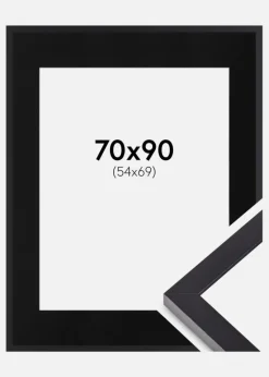 Ramme Selection Sort 70x90 cm - Passepartout Sort 55x70 cm