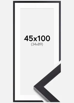 Ramme Selection Sort 45x100 cm - Passepartout Hvid 35x90 cm
