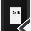 Ramme Selection Sort 13x18 cm - Passepartout Sort 7x10 cm