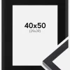 Ramme Selection Sort 40x50 cm - Passepartout Sort 30x40 cm