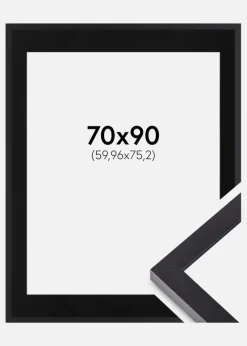 Ramme Selection Sort 70x90 cm - Passepartout Sort 24x30 inches cm