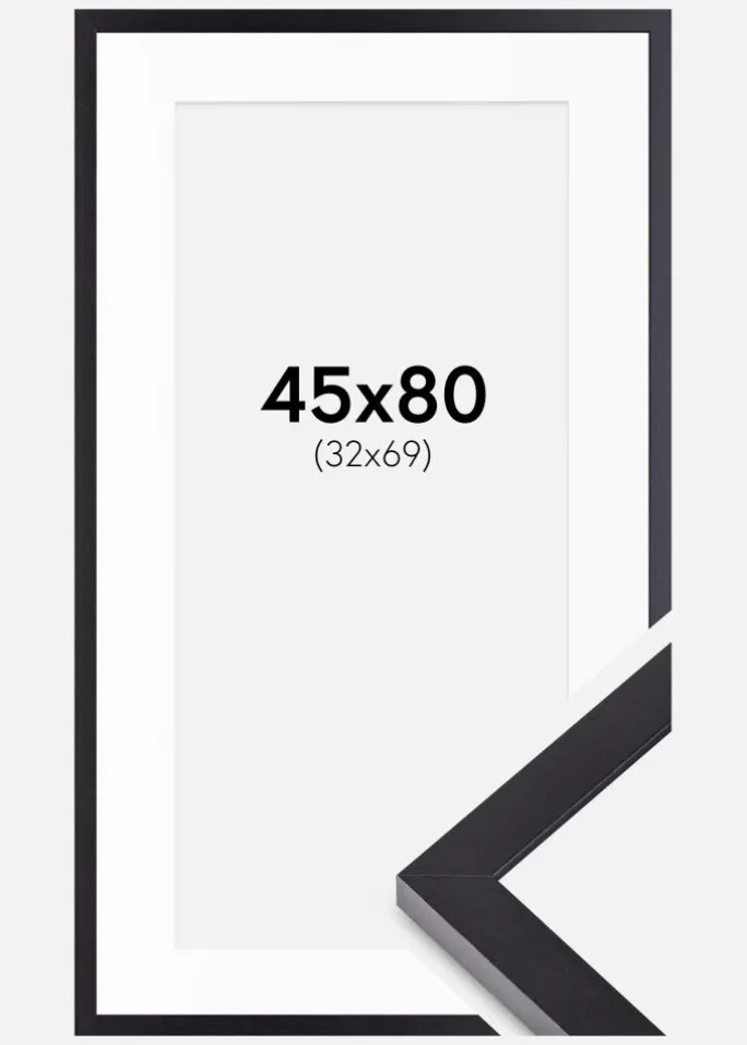 Ramme Selection Sort 45x80 cm - Passepartout Hvid 33x70 cm