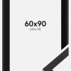 Ramme Selection Sort 60x90 cm - Passepartout Sort 50x75 cm