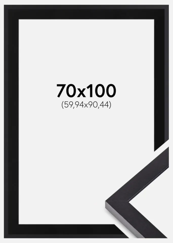 Ramme Selection Sort 70x100 cm - Passepartout Sort 24x36 inches