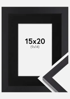 Ramme Selection Sort 15x20 cm - Passepartout Sort 10x15 cm