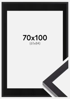 Ramme Selection Sort 70x100 cm - Passepartout Sort 62x85 cm