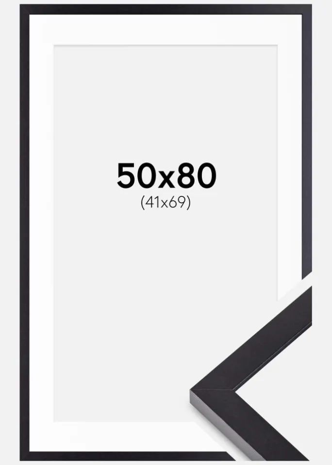 Ramme Selection Sort 50x80 cm - Passepartout Hvid 42x70 cm