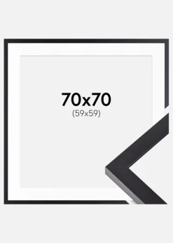 Ramme Selection Sort 70x70 cm - Passepartout Hvid 60x60 cm