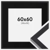 Ramme Selection Sort 60x60 cm - Passepartout Sort 45x45 cm