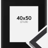 Ramme Selection Sort 40x50 cm - Passepartout Sort 28x35 cm
