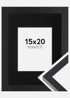 Ramme Selection Sort 15x20 cm - Passepartout Sort 4x5 inches