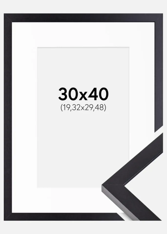 Ramme Selection Sort 30x40 cm - Passepartout Hvid 8x12 inches