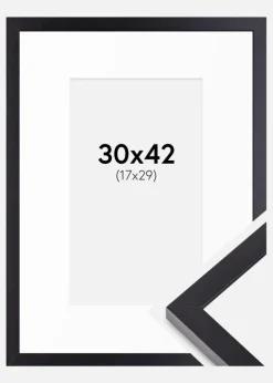 Ramme Selection Sort 30x42 cm - Passepartout Hvid 18x30 cm