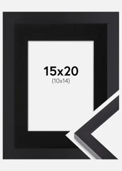 Ramme Selection Sort 15x20 cm - Passepartout Sort 11x15 cm