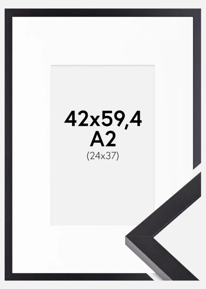 Ramme Selection Sort 42x59,4 cm (A2) - Passepartout Hvid 25x38 cm