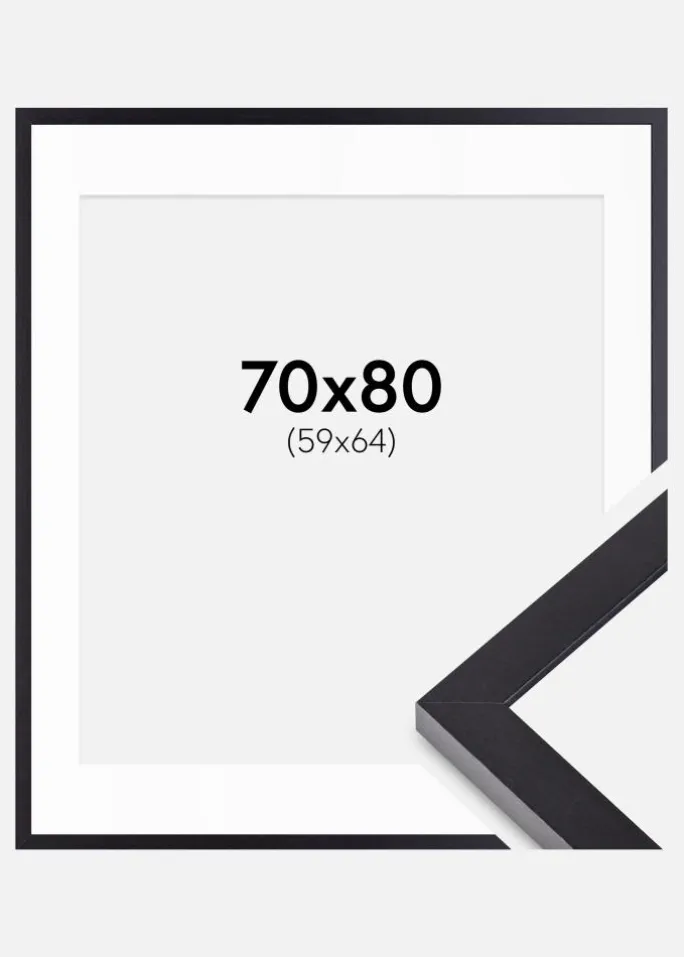 Ramme Selection Sort 70x80 cm - Passepartout Hvid 60x65 cm