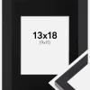 Ramme Selection Sort 13x18 cm - Passepartout Sort 10x12 cm