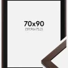 Ramme Selection Valnød 70x90 cm - Passepartout Sort 24x30 inches