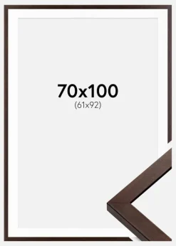 Ramme Selection Valnød 70x100 cm - Passepartout Hvid 62x93 cm