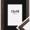 Ramme Selection Valnød 13x18 cm - Passepartout Sort 9x13 cm