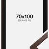Ramme Selection Valnød 70x100 cm - Passepartout Sort 59,4x84 cm (A1)