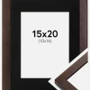 Ramme Selection Valnød 15x20 cm - Passepartout Sort 11x15 cm