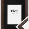 Ramme Selection Valnød 13x18 cm - Passepartout Sort 9x12 cm