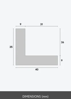 Ramme Seth Svæveramme Grå - Valgfri Størrelse (svæveramme)