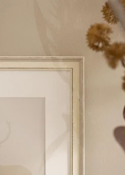 Ramme Shabby Chic Hvid 30x40 cm - Passepartout Hvid 20x30 cm