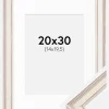 Ramme Shabby Chic Hvid 20X30 cm - Passepartout Hvid 15x21 cm (A5)