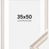 Ramme Shabby Chic Hvid 35x50 cm - Passepartout Hvid 11x17 inches
