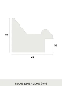 Ramme Shabby Chic Hvid 35x50 cm - Passepartout Hvid 9x12 inches