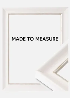 Ramme Åshammar Hvid/Sølv - Valgfri Størrelse (Plexiglas)