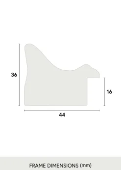 Ramme Åshammar Hvid/Sølv - Valgfri Størrelse (Plexiglas)