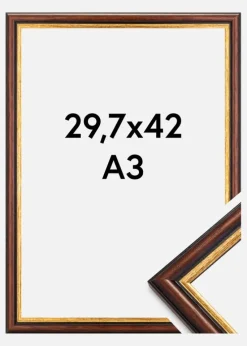 Ramme Siljan Akrylglas Brun 29,7x42 cm (A3)