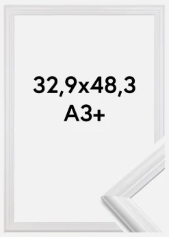 Ramme Siljan Akrylglas Hvid 32,9x48,3 cm (A3+)