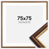 Ramme Siljan Brun 75x75 cm - Passepartout Hvid 25x25 inches