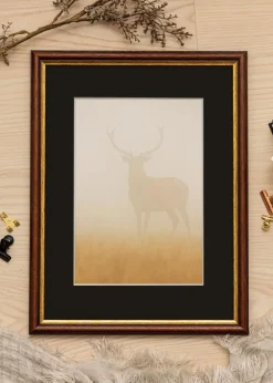 Ramme Siljan Brun 60x60 cm - Passepartout Sort 50x50 cm