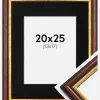 Ramme Siljan Brun 20x25 cm - Passepartout Sort 14x18 cm