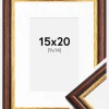 Ramme Siljan Brun 15x20 cm - Passepartout Hvid 10x15 cm