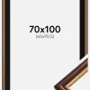 Ramme Siljan Brun 70x100 cm - Passepartout Sort 61x91,5 cm